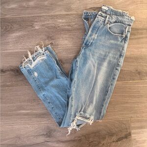 Good American Light Blue Distressed Jeans